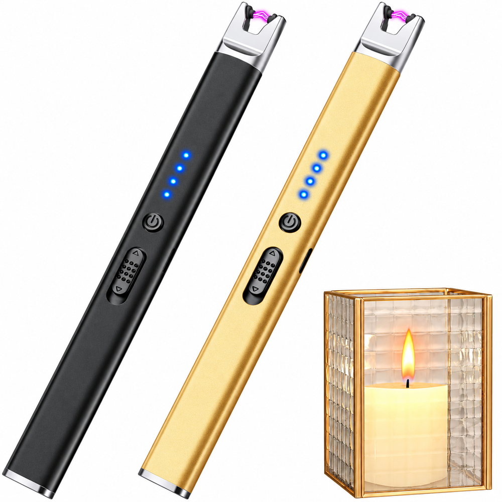 Electric Lighter Rechargeable 2 Pack USB Plasma Arc Candle Lighter