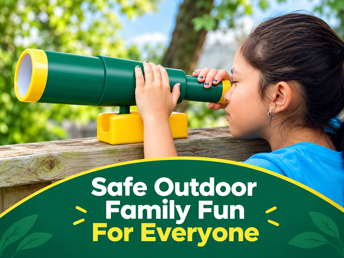 Pirate Ship Telescope Green Outdoor Playhouse Treehouse Swing Set Accessory