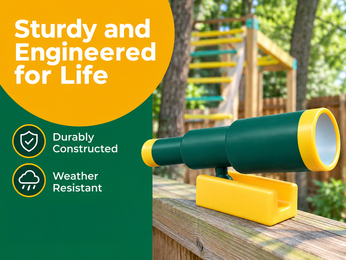 Pirate Ship Telescope Green Outdoor Playhouse Treehouse Swing Set Accessory