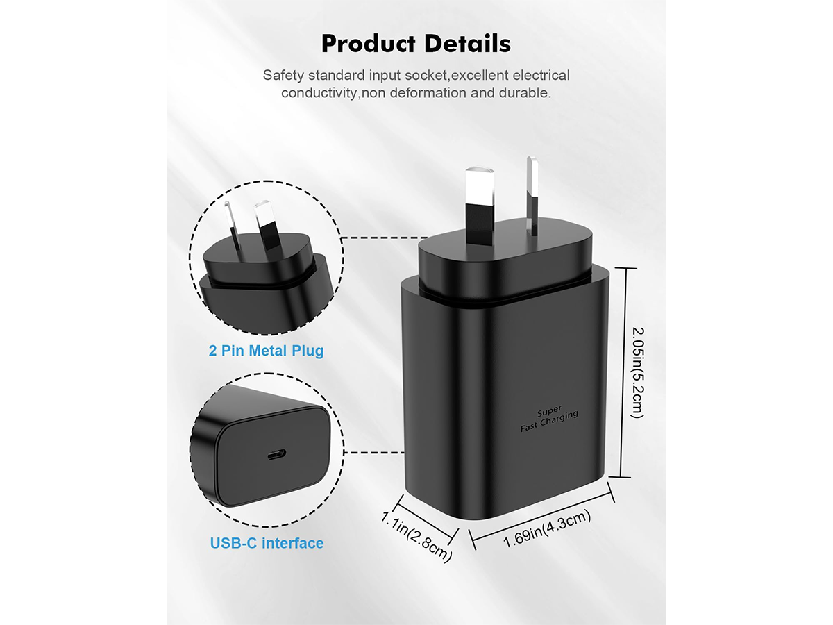45W USB C Charger Samsung Galaxy Super Fast Charging Type C