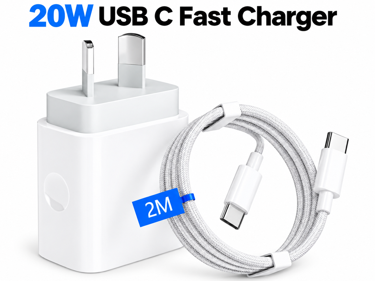 20W USB C Fast Charger iPhone PD Wall Adapter with 2M Cable