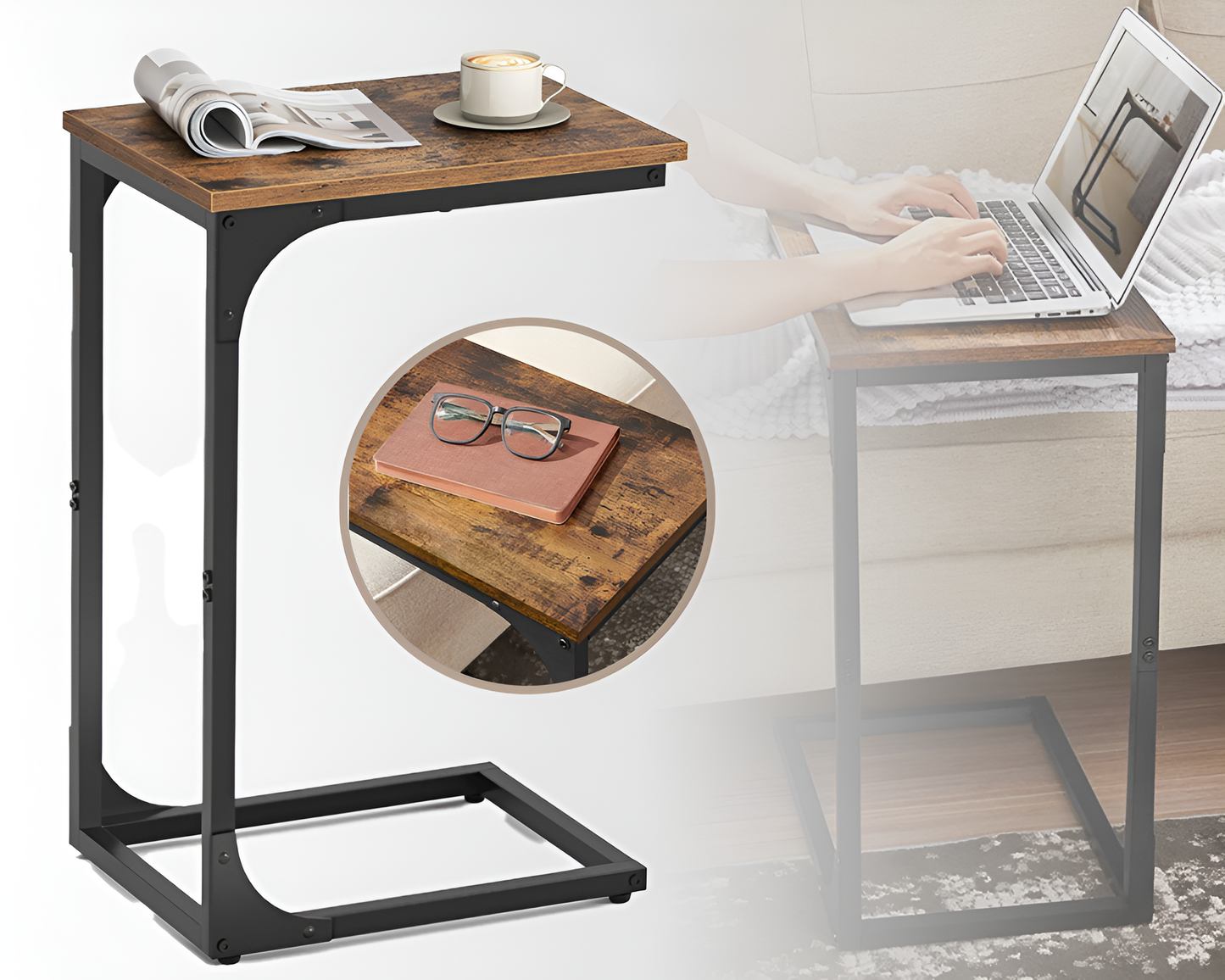 Side Table C Shaped Side Table Sofa Table