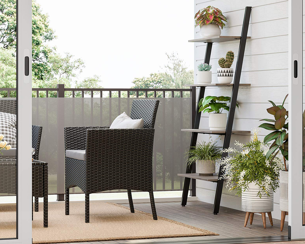 VASAGLE Glass Corner Display Shelf