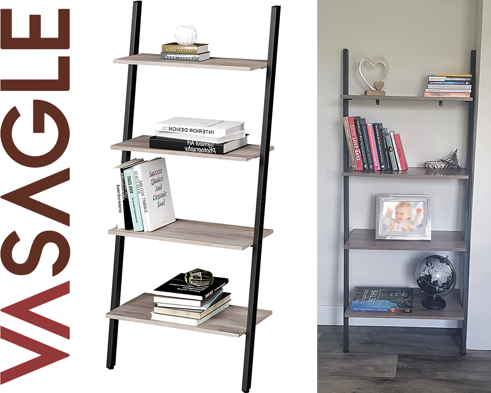 VASAGLE Glass Corner Display Shelf