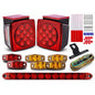 LED Trailer Light Kit 12V Waterproof Submersible Trailer Tail Light Set