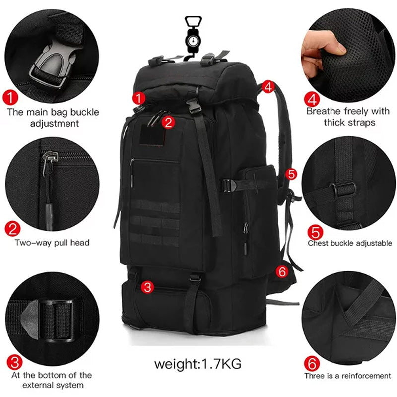 Tramping Pack 100L Waterproof – Tactical Tramping Pack for Hiking, Camping & Outdoor Travel