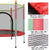 Round Trampoline for Kids – Indoor & Outdoor Trampoline with Enclosure Net, Jumping Mat, and Spring Cover Padding