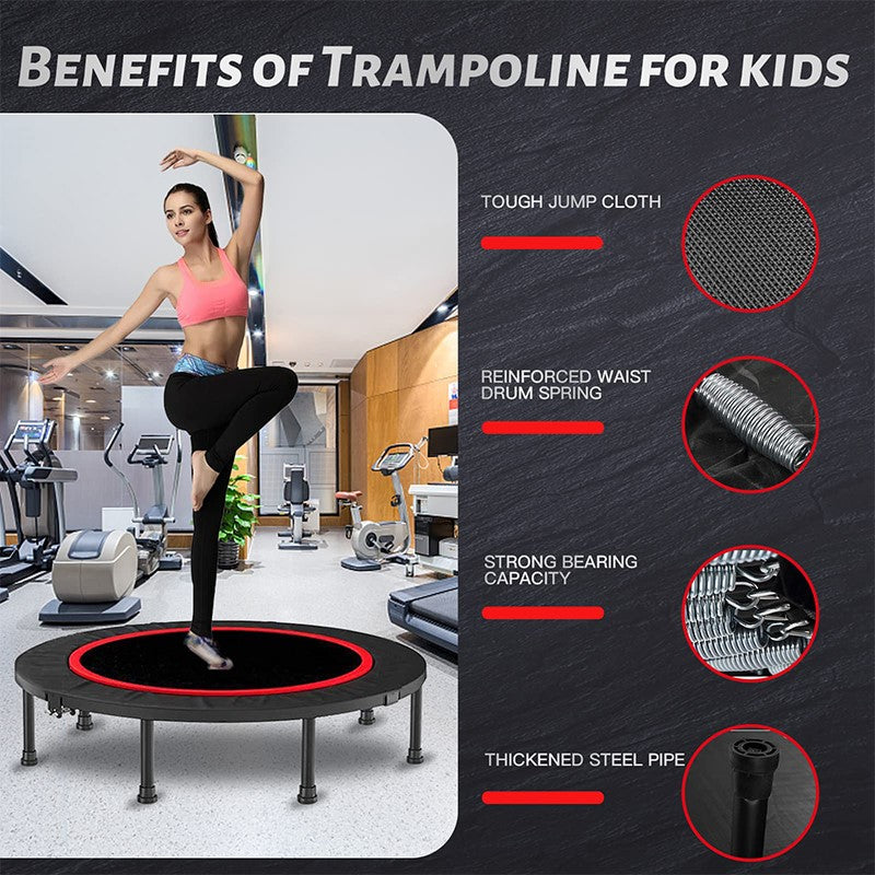 40'' Foldable Mini Trampoline Rebounder – Mini Trampoline Rebounder for Fitness