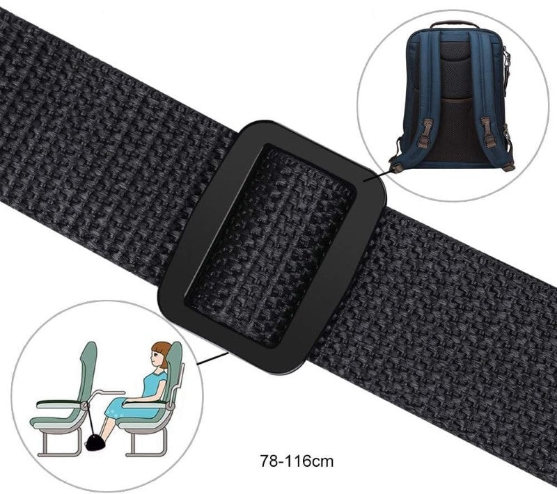 Airplane Footrest with Head Hammock - Comfortable Travel Footrest for Flights, Trains, and More