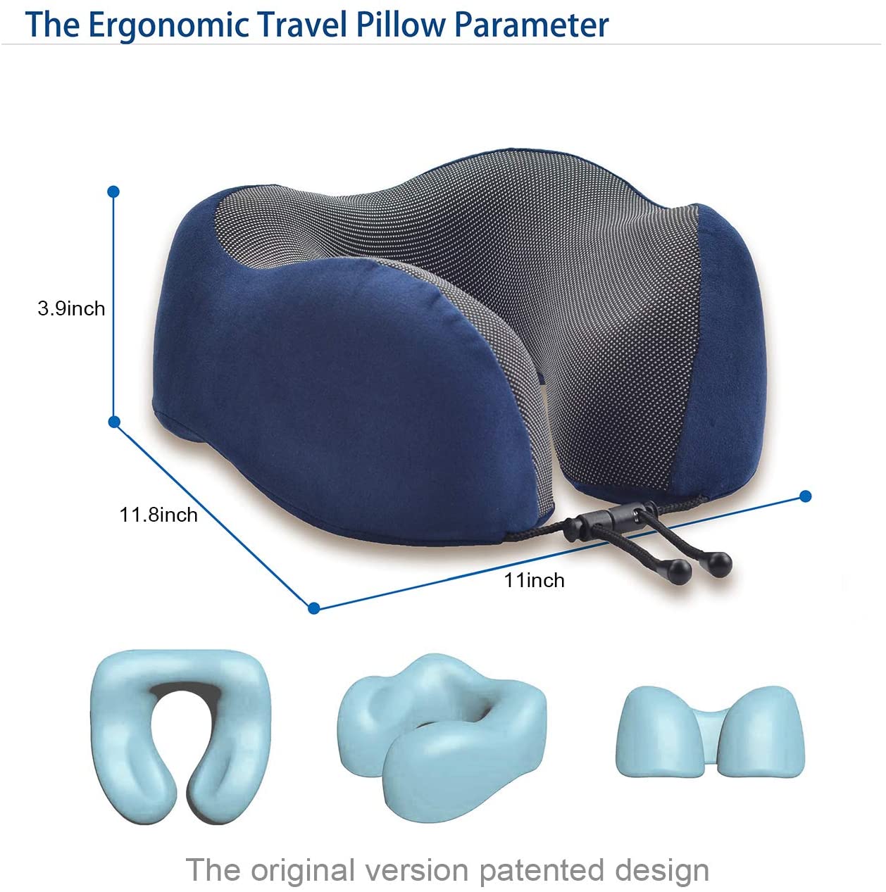 Travel Pillow  Memory Foam Neck Pillow Comfortable