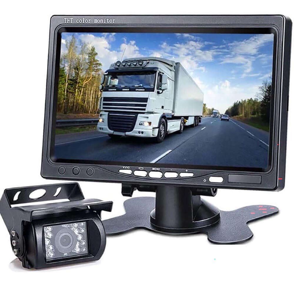Car Reverse Camera Monitor Kit 7 Inch HD Rear View Camera 12V 24V