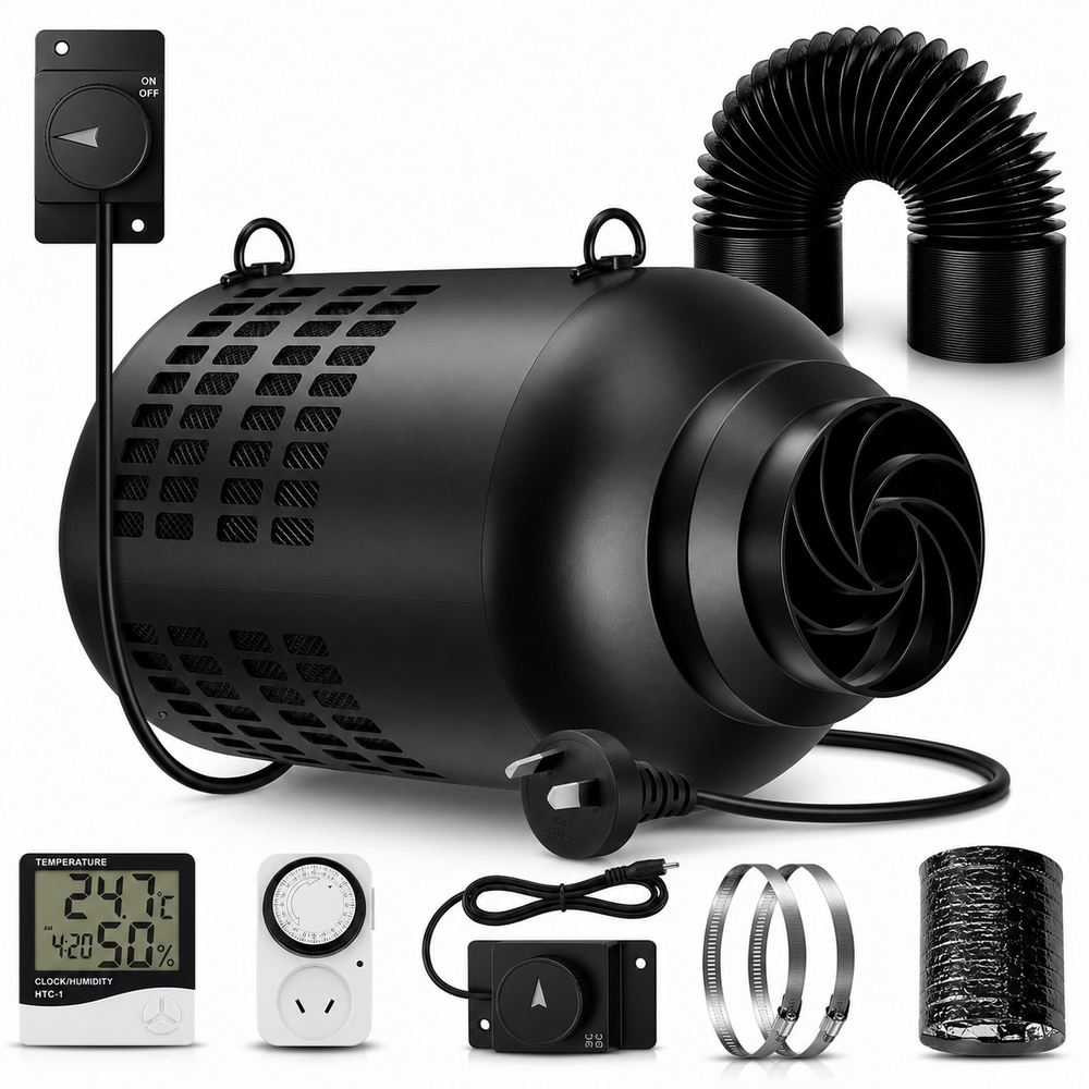 Inline Extractor Fan Exhaust Duct Fan Ventilation Kit