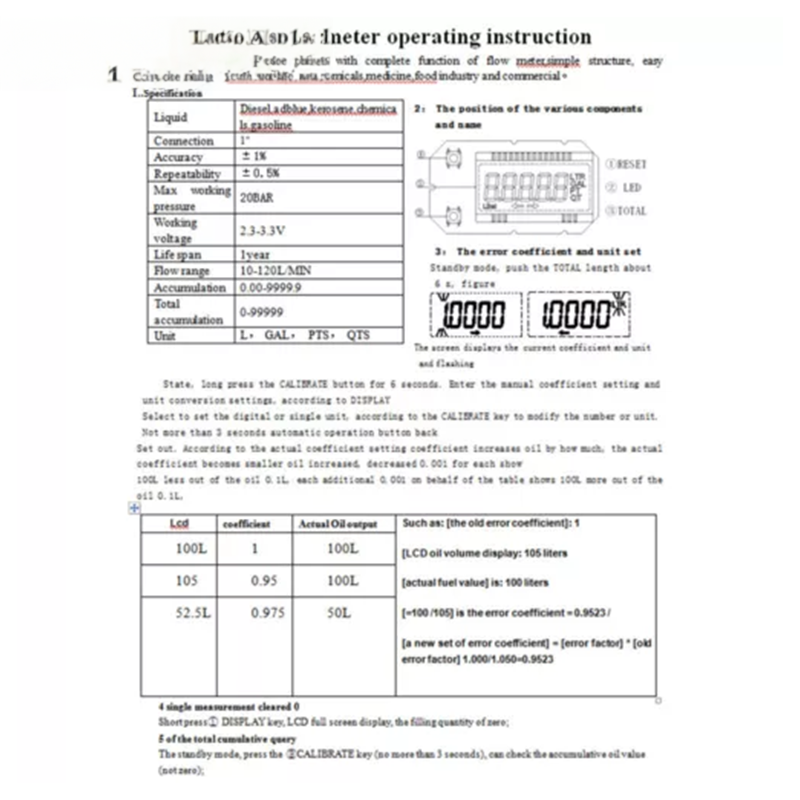 2" Digital Display Flow Meter – High Accuracy Flow Measurement with Instantaneous & Cumulative Display, Powered by AAA Batteries