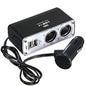 Double USB Port 2 Way Car Cigarette Lighter Socket Splitter Charger