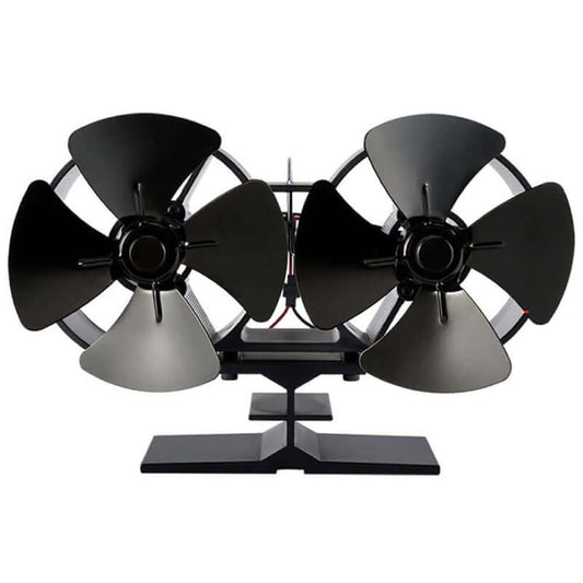Double Head Heat Powered Fireplace Fan for Wood Log Burner Stove Fan