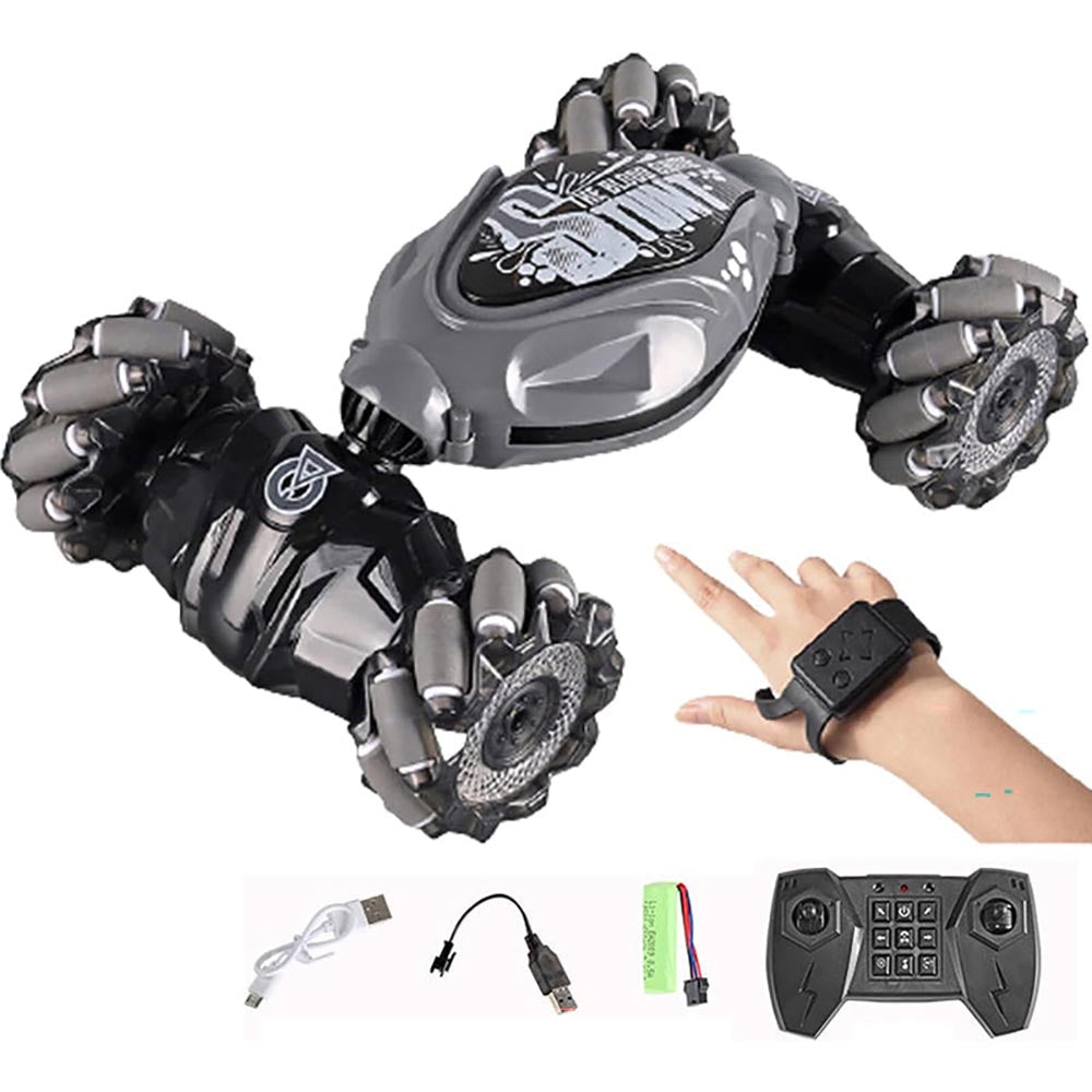 Gesture Control 4WD Stunt RC Vehicle - 1:14 Remote Control Car with LED Lights & Music