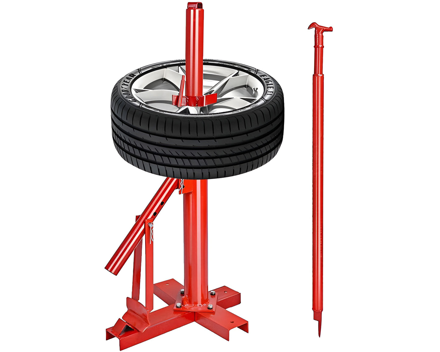 Portable Heavy Duty Tyre Changer Manual Hand Bead Breaker Tool Red