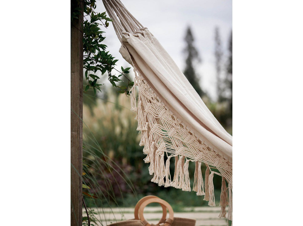 Tassel Cotton Double Hammock Bed