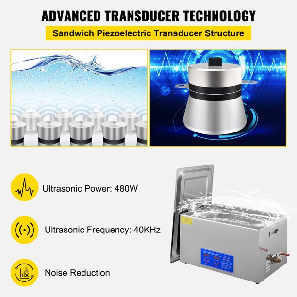 22L Ultrasonic Cleaner Stainless Steel with Digital Timer