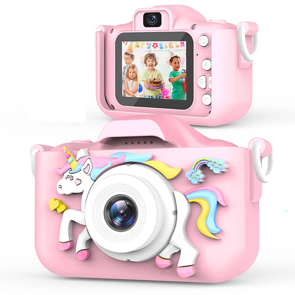 Unicorn Digital Camera Pink - HD Video Dual Lens Creative Photo Device