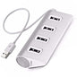 USB Hub 4 Port USB 2.0 Splitter for PC Laptop Silver