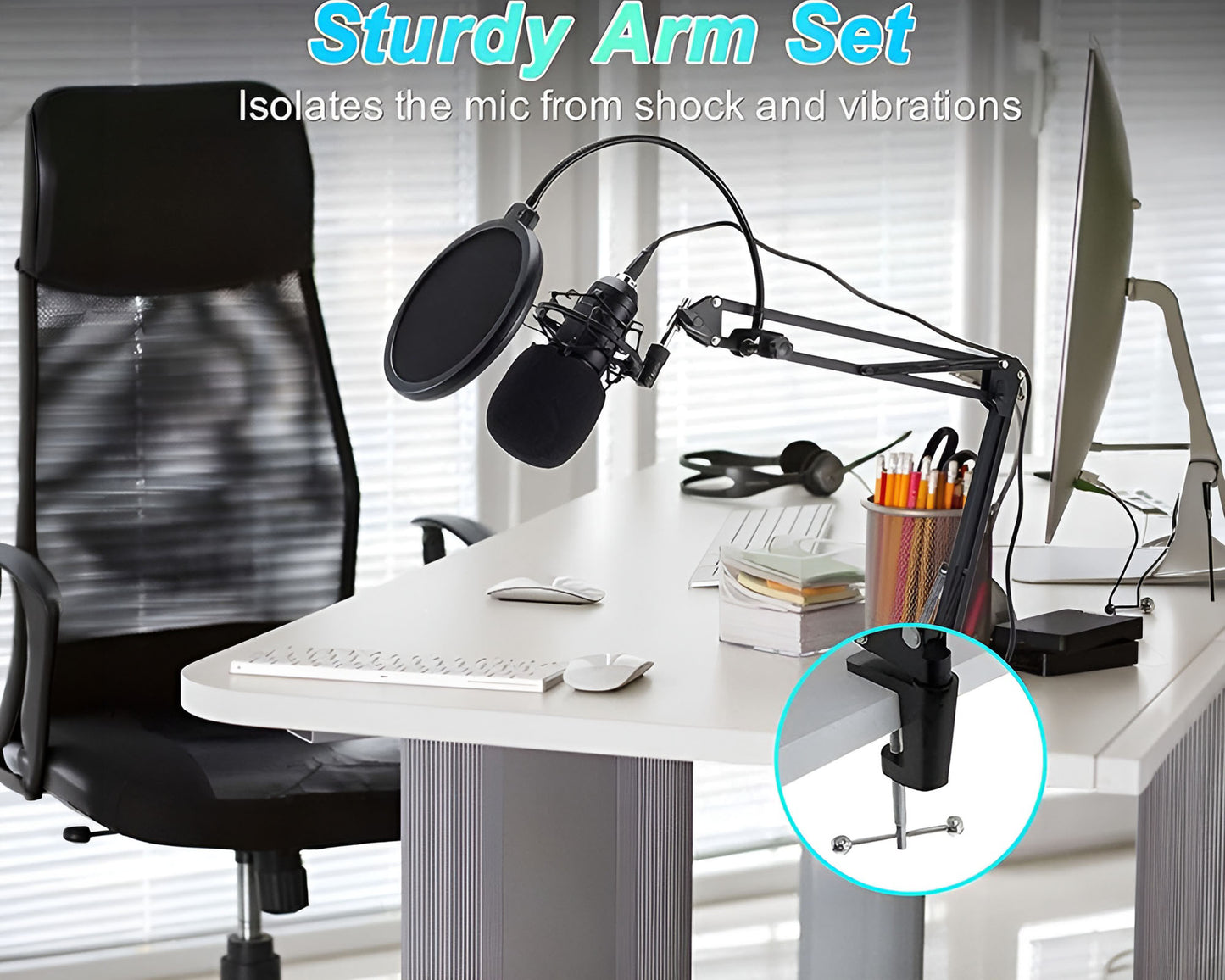 USB Condenser Microphone Kit – Professional Podcast & Recording Microphone