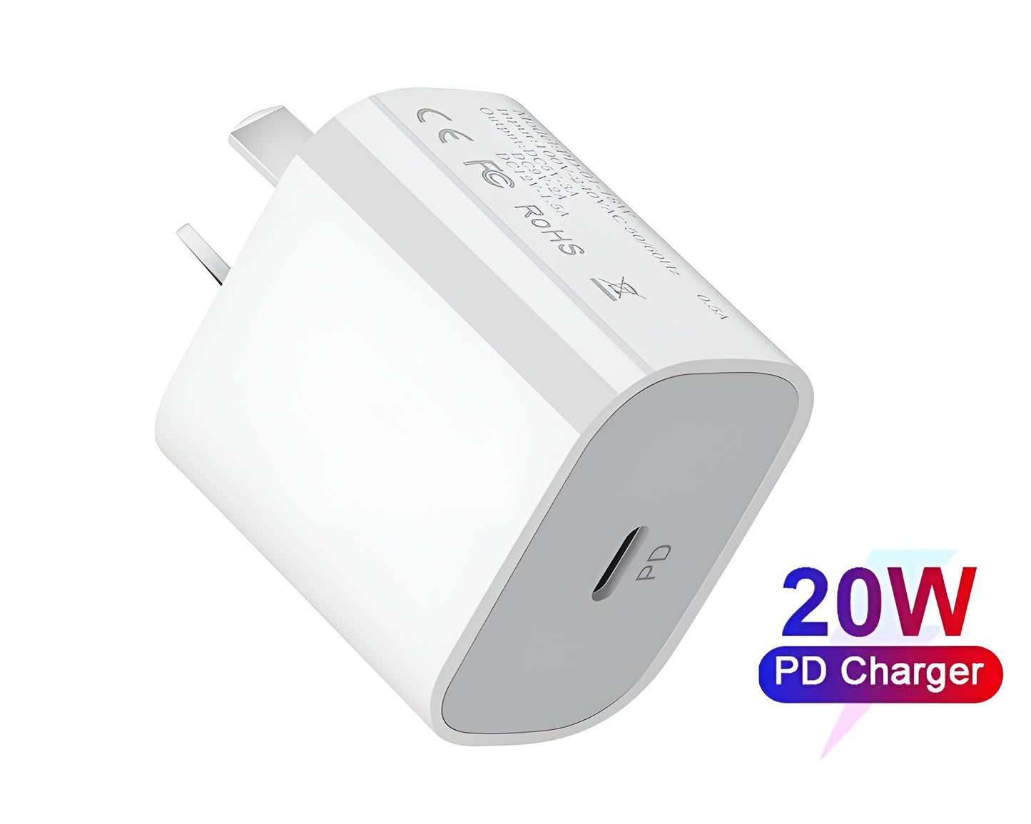 20W PD Charger for iPhone – USB-C Fast Charging Power Adapter