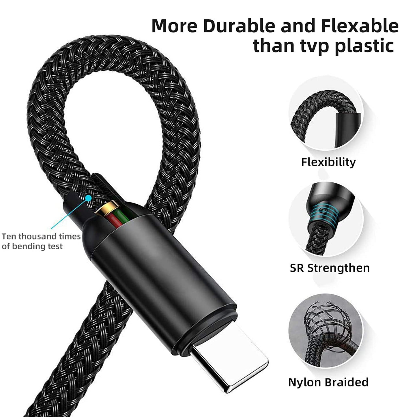 Braided Surface Connect to USB-C Charging Cable for Microsoft Surface Devices (1.8M)