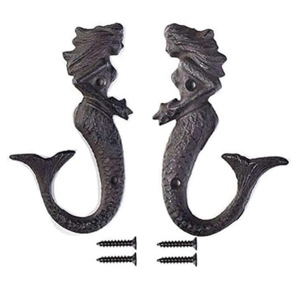 Cast Iron Mermaid Hook Set