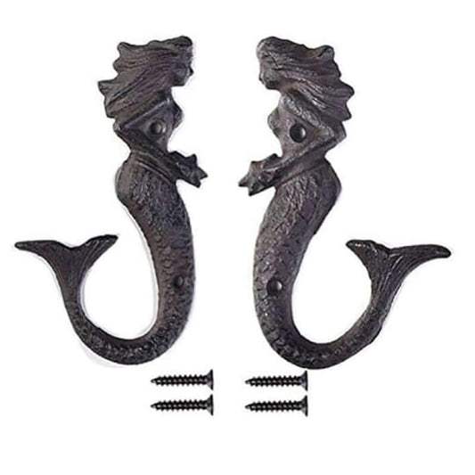 Cast Iron Mermaid Hook Set