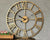 Wall Clock Big Retro Wrought Iron Wall Clock Roman Numerals Clock Home Hanging Decor
