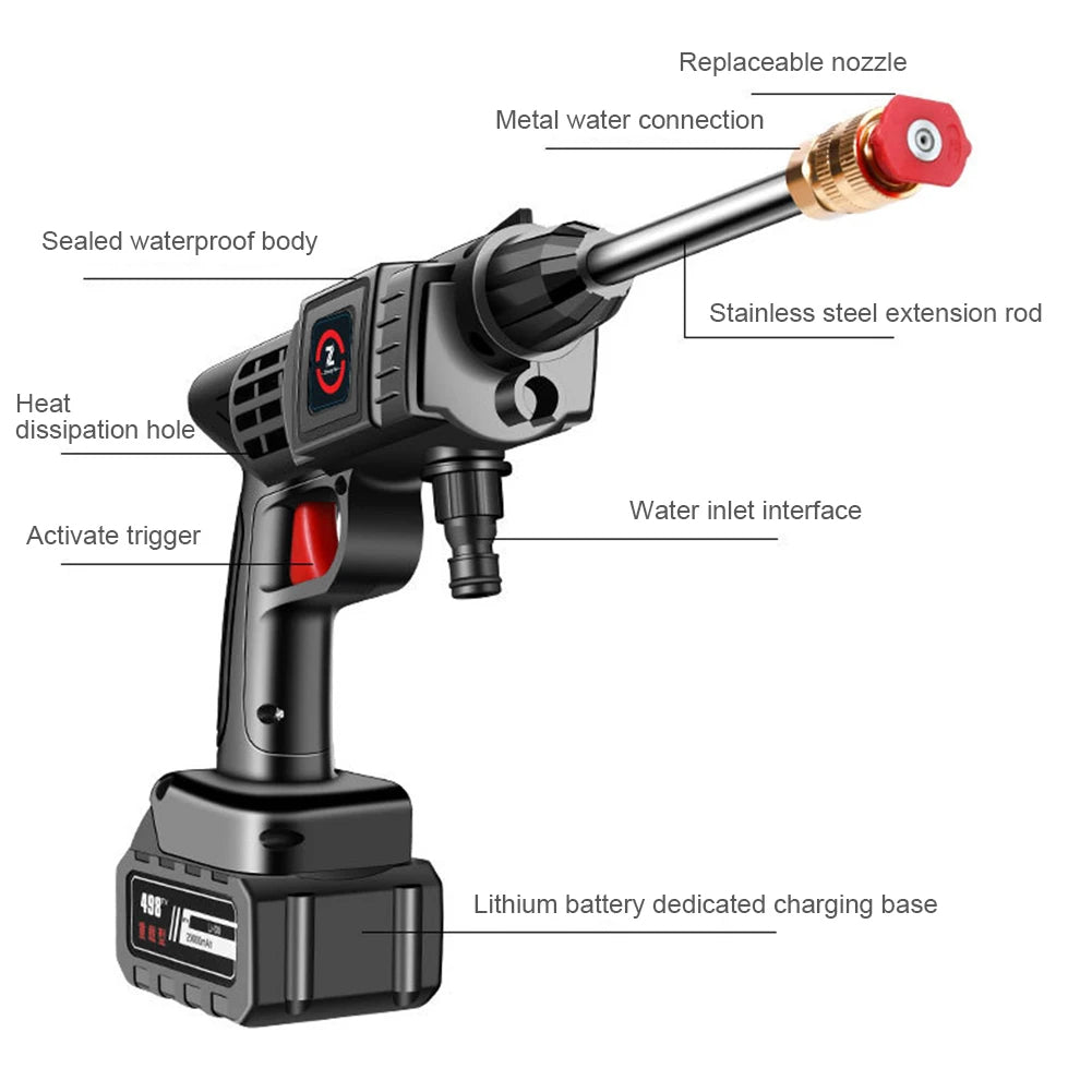 High Pressure Washer Gun Rechargeable