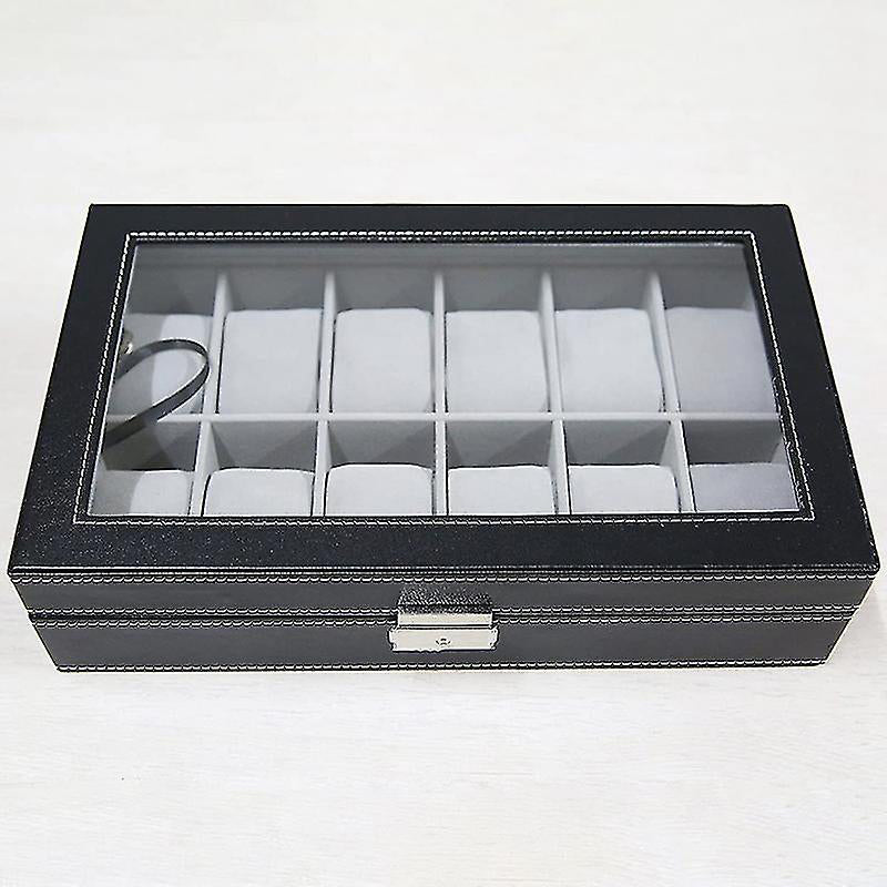 24 Slot Watch Box Organizer, Watch Display Case, Jewelry Display Case