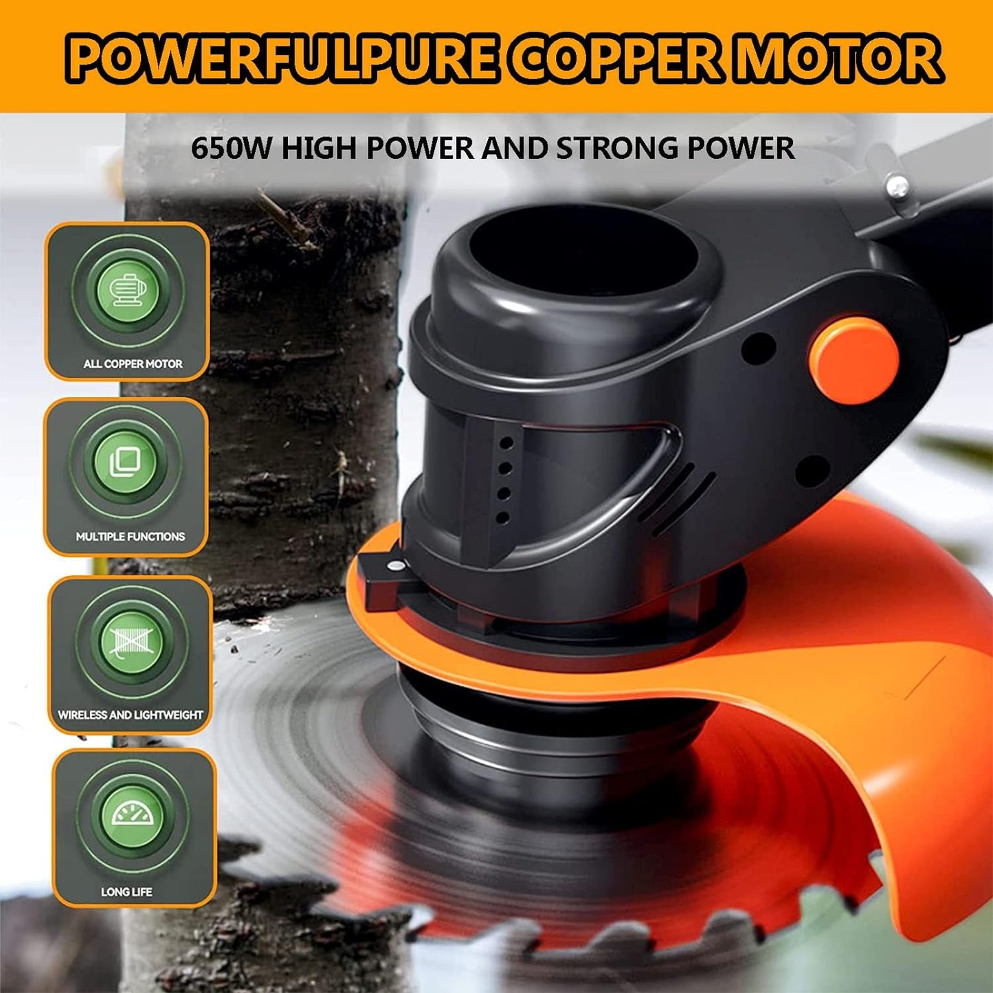 Electric Cordless Brush Cutter for Garden