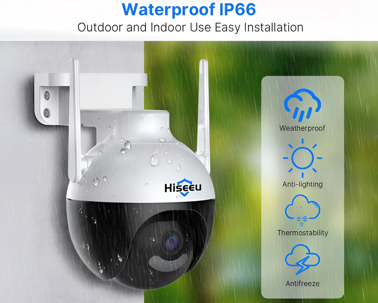 4MP Hiseeu Security Camera - Wired & Wireless HD Surveillance Camera