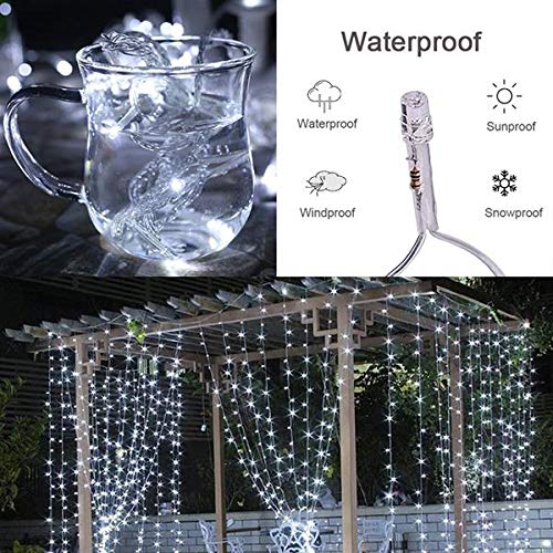 Curtain Lights 3X6m White