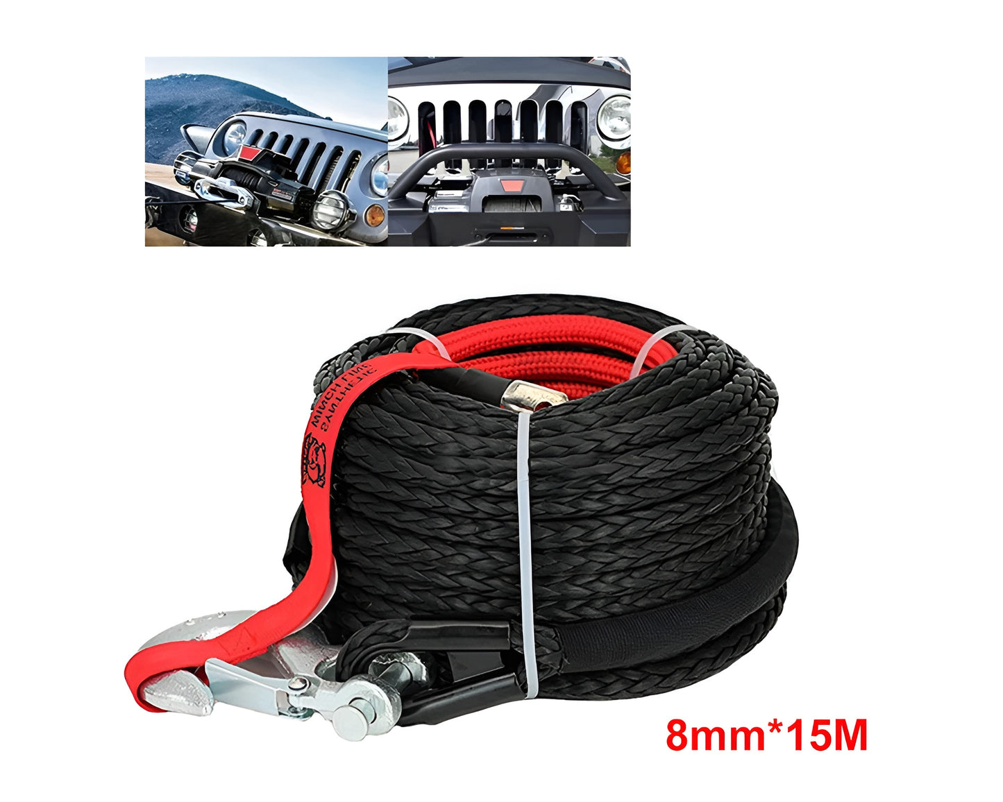 Synthetic Winch Rope - 30M Synthetic Winch Rope Cable Kit