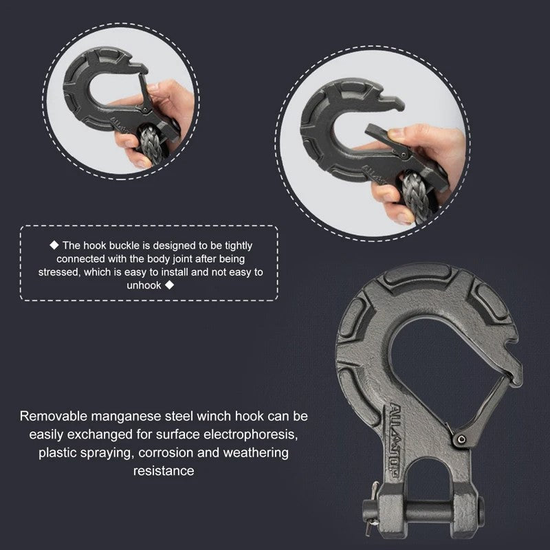 Synthetic Winch Rope Cable Kit 15M - Heavy Duty, Lightweight, and UV Resistant