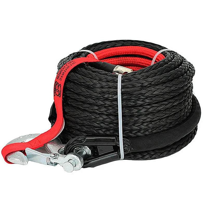 Synthetic Winch Rope Cable Kit 15M - Heavy Duty, Lightweight, and UV Resistant