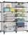 6 Cubes Black DIY Wire Storage Shelves Wardrobe
