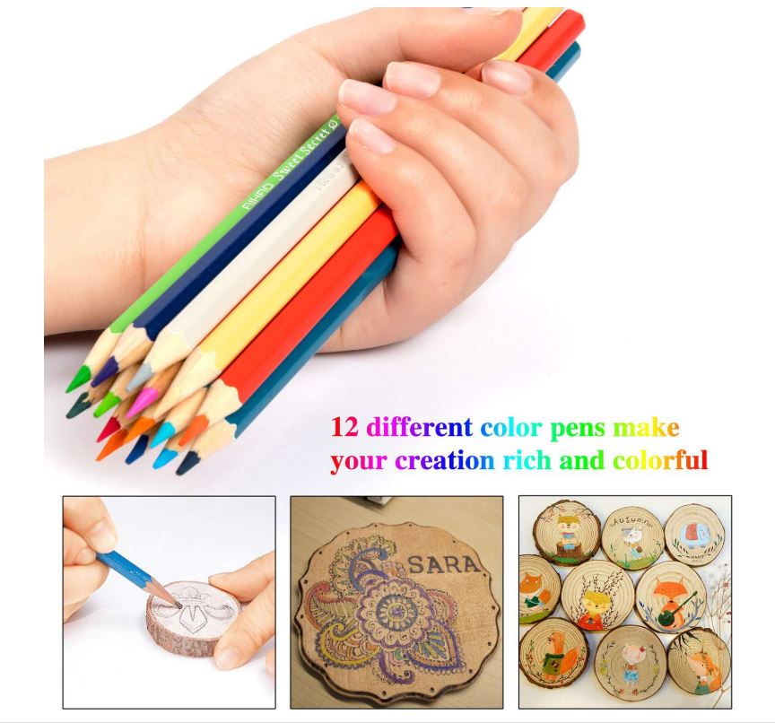 Wood Burning Kit Temperature Soldering Pyrography Pen Tips For Wood Burning, Soldering, Carving, Embossing