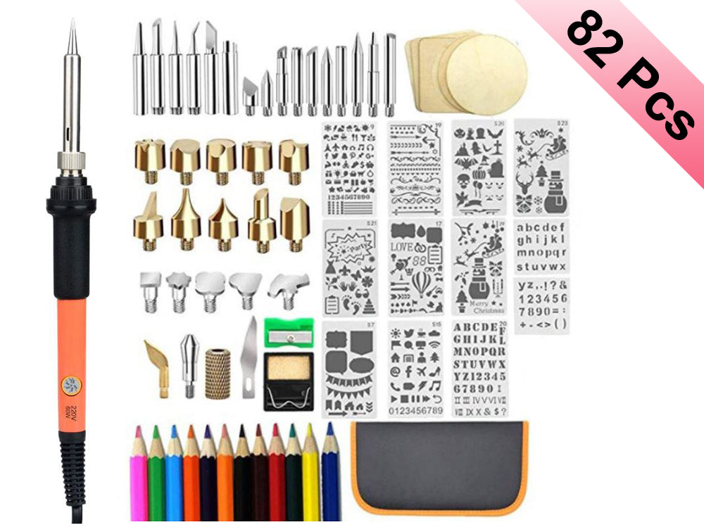 Wood Burning Kit Temperature Soldering Pyrography Pen Tips For Wood Burning, Soldering, Carving, Embossing