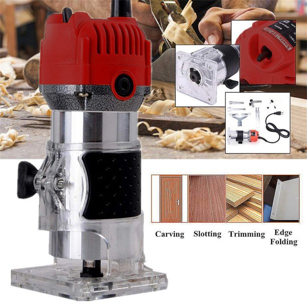 Wood Trimmer Router Tool – Compact Handheld Woodworking Router for Cutting, Trimming, and Joinery