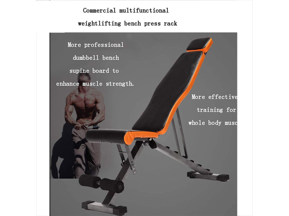 Exercise Bench Workout Bench – Adjustable Seat, 200 Kg Capacity, Folding, Flat/Incline/Decline Positions