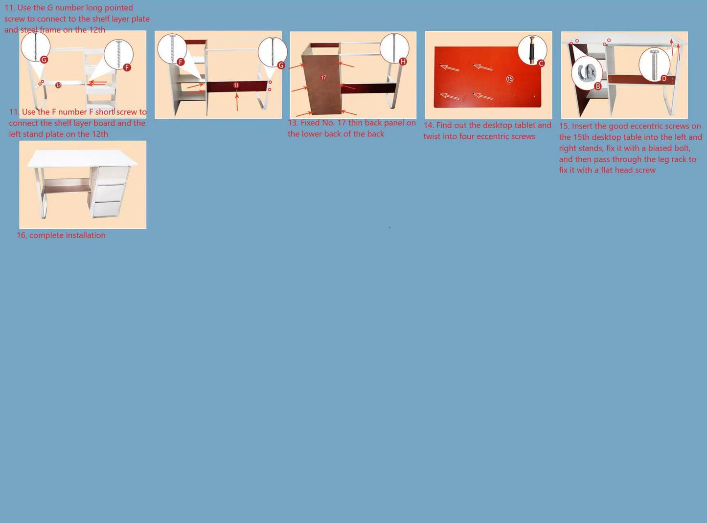 Computer Desk Study Desk Office Desk Modern Wooden Design