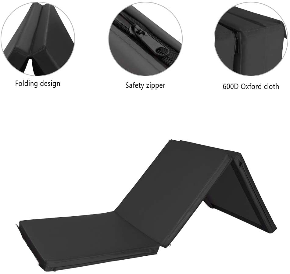 Gymnastics Mat – 6FT Folding Gymnastics Mat for Home Fitness