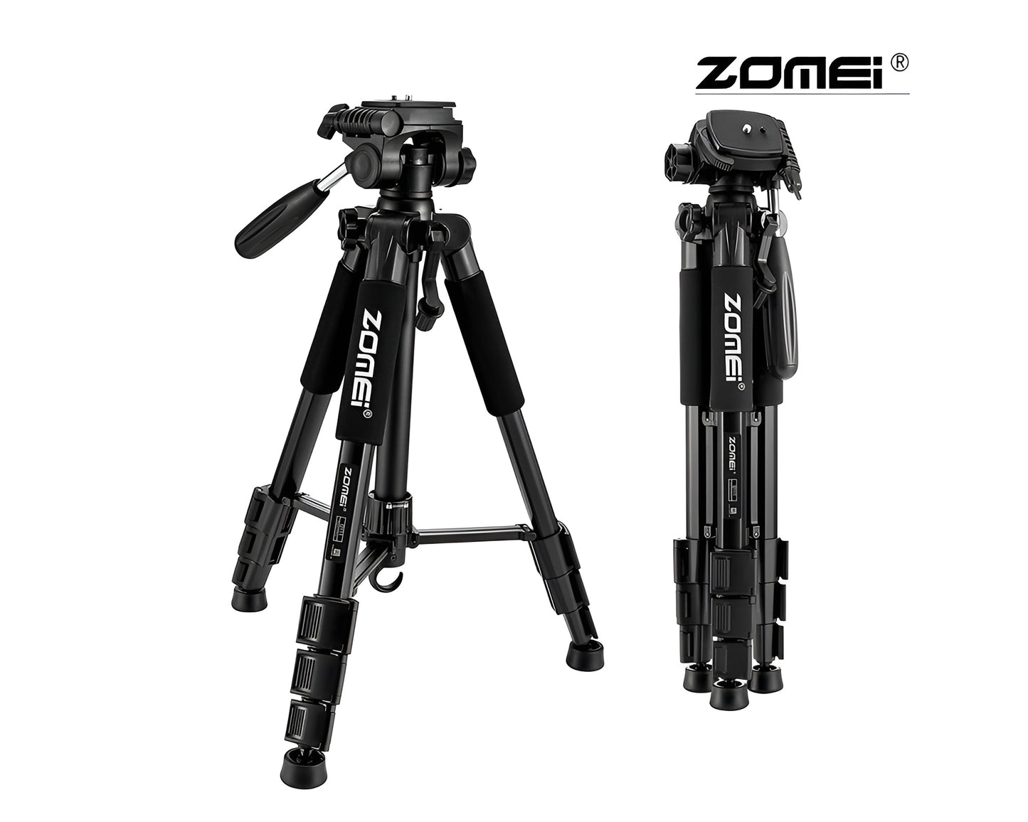 ZOMEI Q111 Tripod for DSLR Cameras - Lightweight Travel Tripod with Pan Head & 360° Rotation