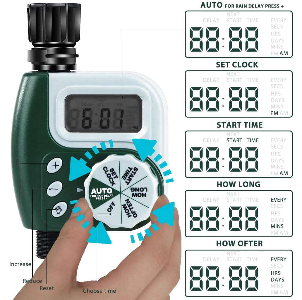 Automatic Digital Garden Water Timer Watering Irrigation System Controller with Filter Auto Timer Outdoor Irrigation Garden
