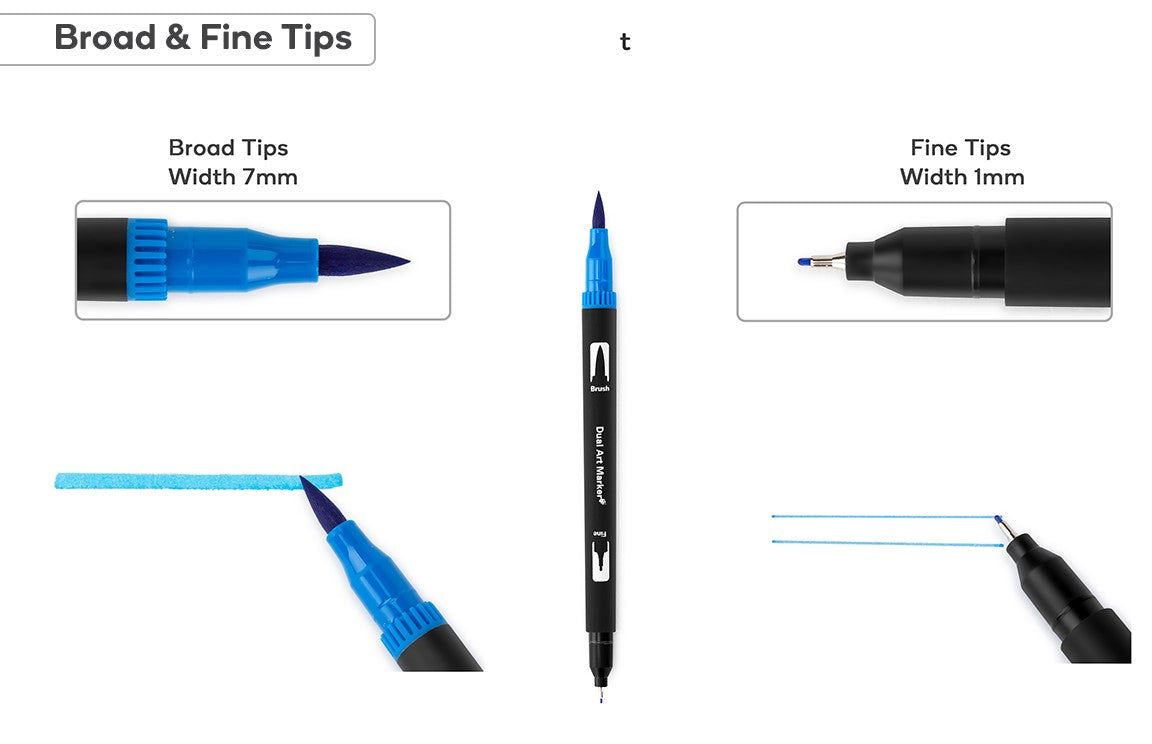 Dual Tip Markers (120 Piece Set)