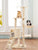 Cat Tree Condo with Scratching Posts, Perches, Basket Lounger, and Ladder – Deluxe Kitten Play House (138CM)